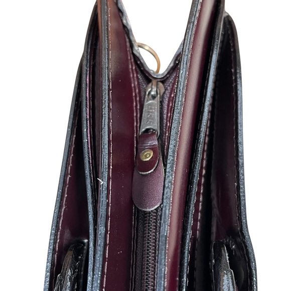 VTG ROYCE New York Burgundy Top Leather Laptop Briefcase Shoulder Bag - Picture 6 of 16